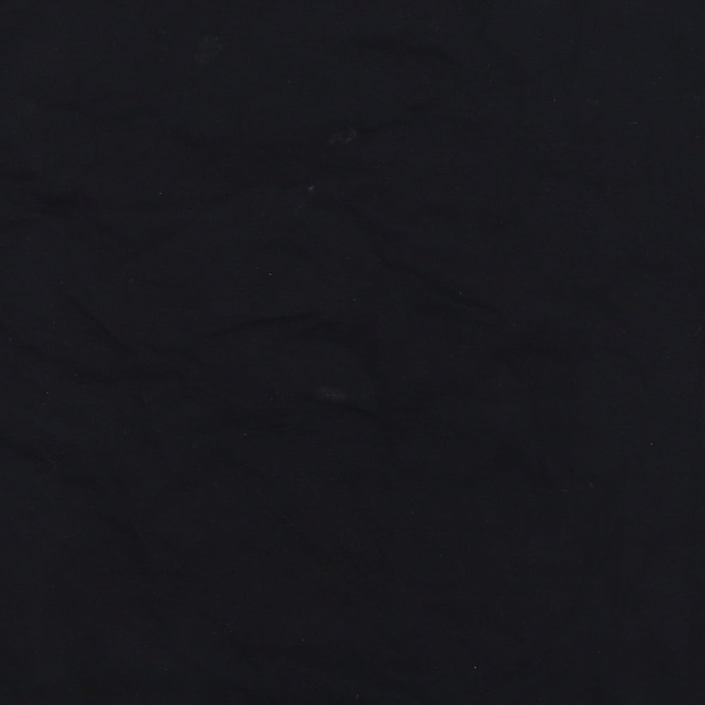 Fruit of the Loom Mens Black  Cotton  T-Shirt Size M Round Neck