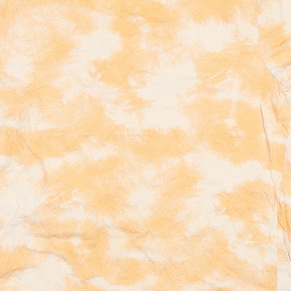 TU Womens Orange  Cotton Basic T-Shirt Size 14 Round Neck - Fanta