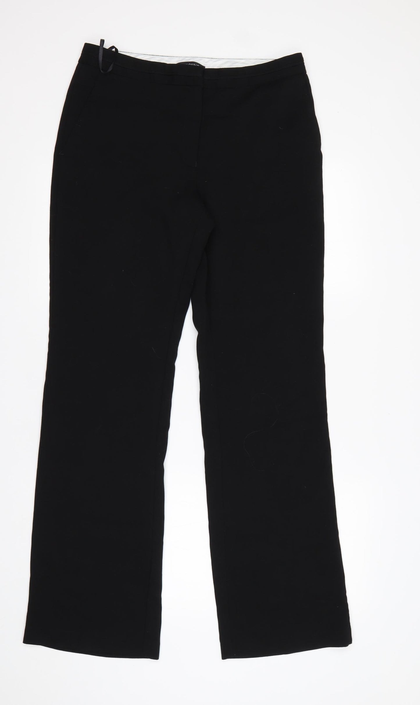 NEXT Womens Black  Polyester Trousers  Size 12 L32 in Regular