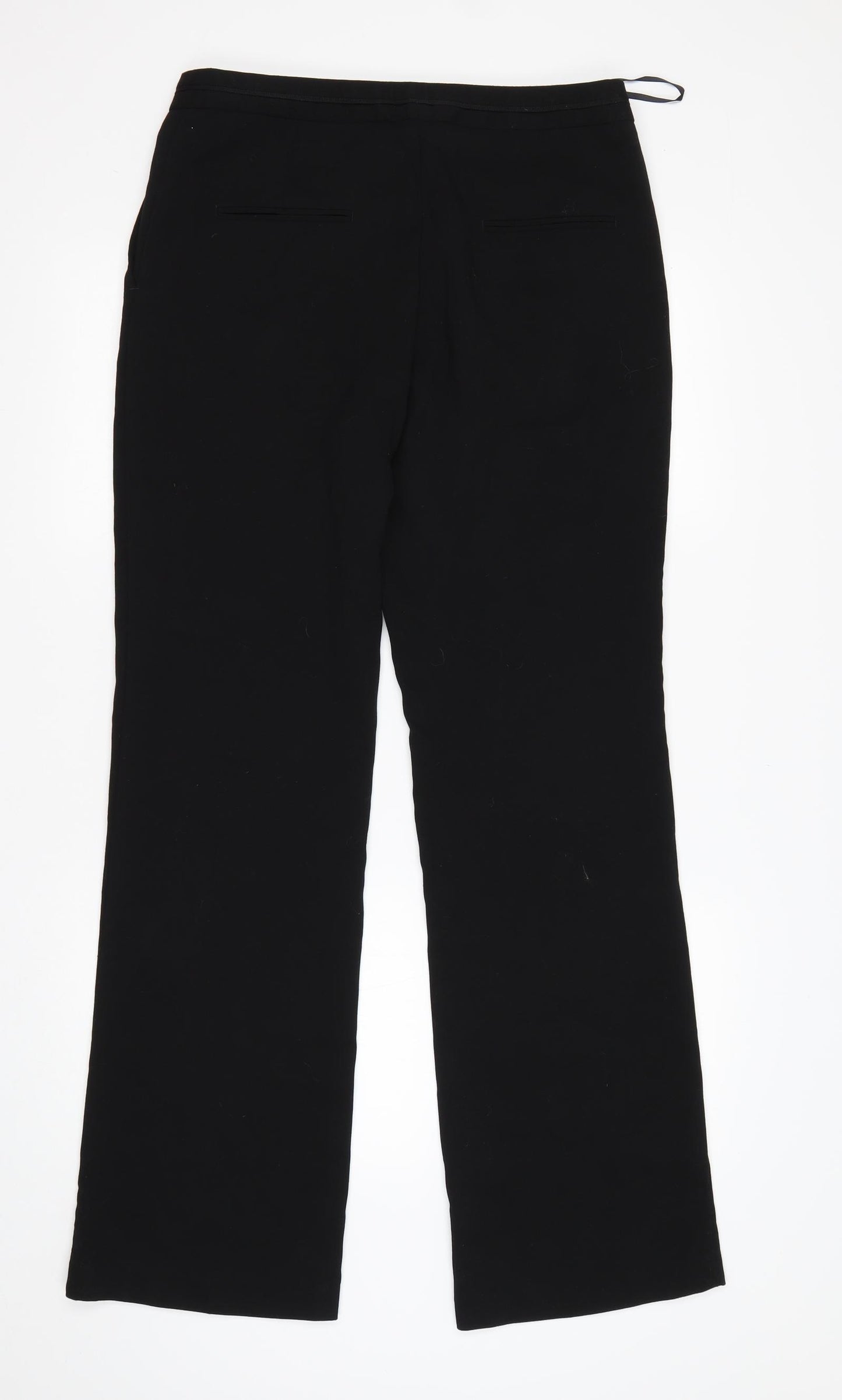 NEXT Womens Black  Polyester Trousers  Size 12 L32 in Regular