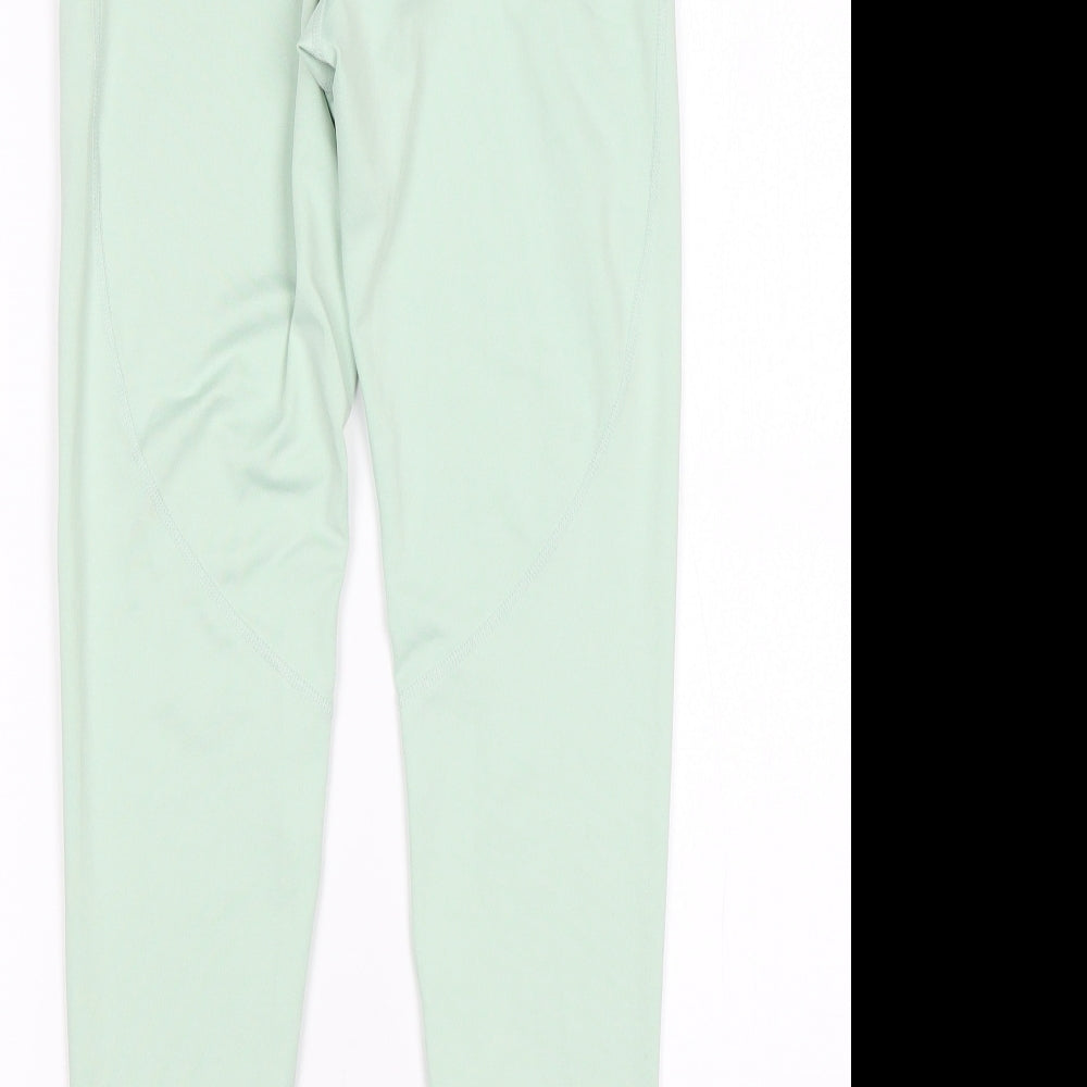 PinkSoda  Womens Green  Polyester Compression Leggings Size 8 L28 in Regular