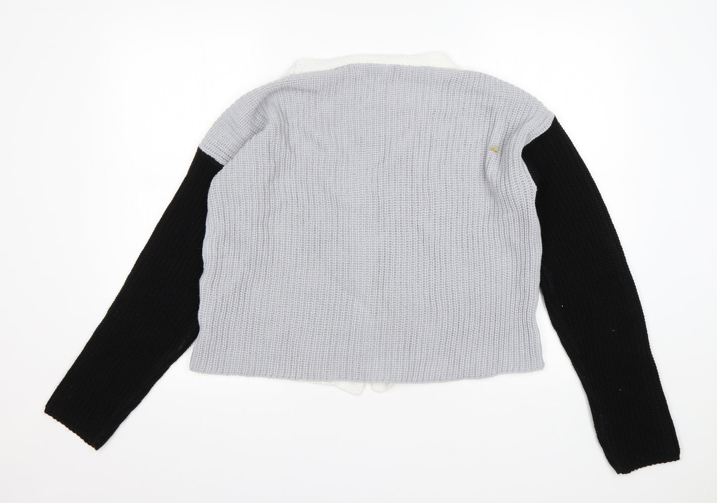 Boohoo Womens Multicoloured V-Neck  Acrylic Cardigan Jumper Size S
