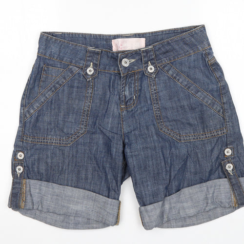 Cherokee Womens Blue  Cotton Bermuda Shorts Size 10 L8 in Regular