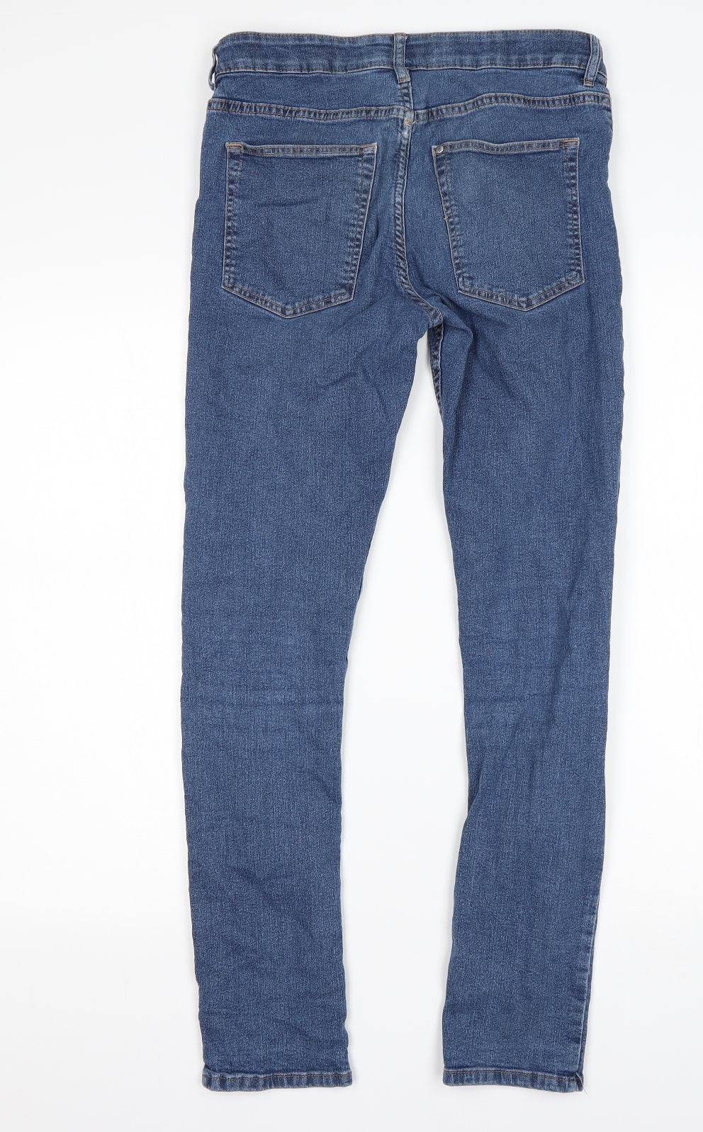 H&M Boys Blue  Cotton Skinny Jeans Size 13-14 Years  Regular