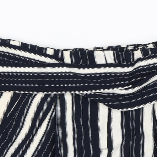 H&M Womens Multicoloured Striped Polyester Sailor Shorts Size 6 L4 in Regular