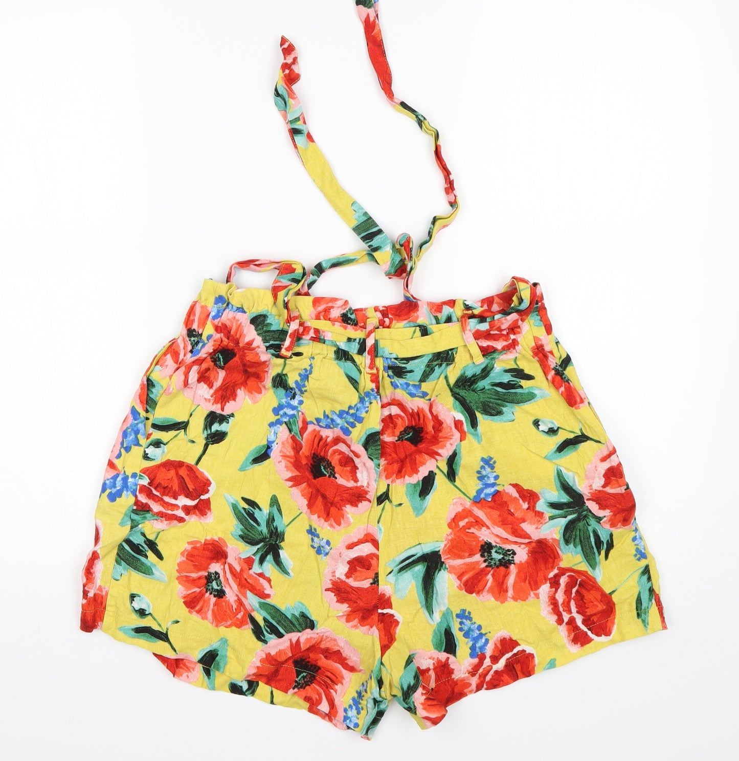 Papaya Womens Multicoloured Floral Viscose Bermuda Shorts Size 12 L4 in Regular