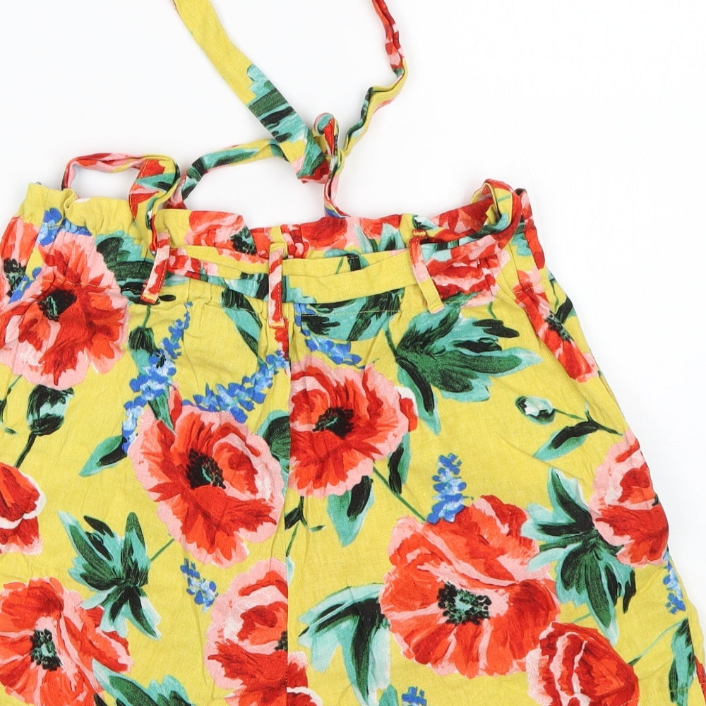 Papaya Womens Multicoloured Floral Viscose Bermuda Shorts Size 12 L4 in Regular