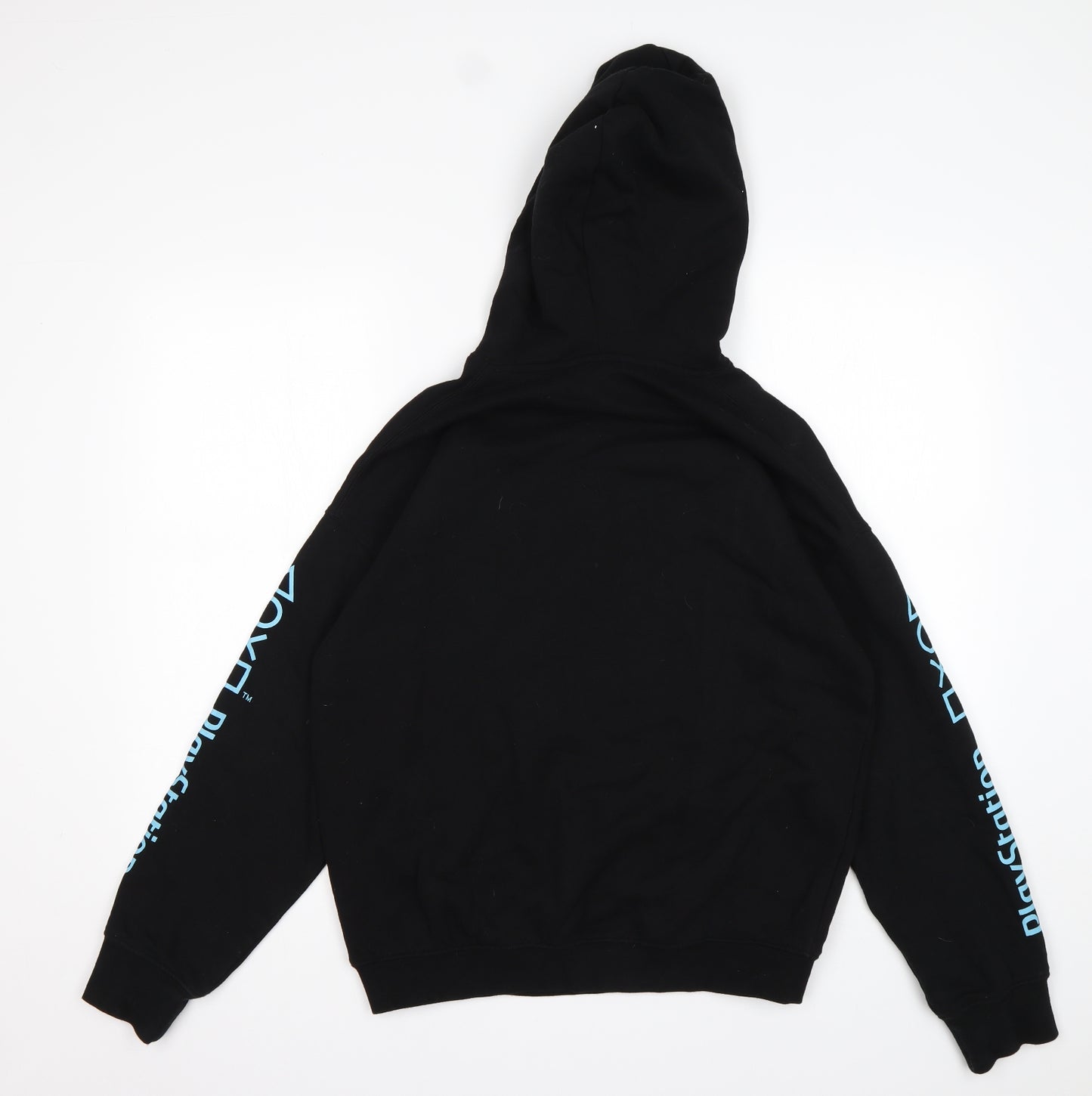 H&M Boys Black  Cotton Pullover Hoodie Size 13-14 Years   - PLAYSTATION