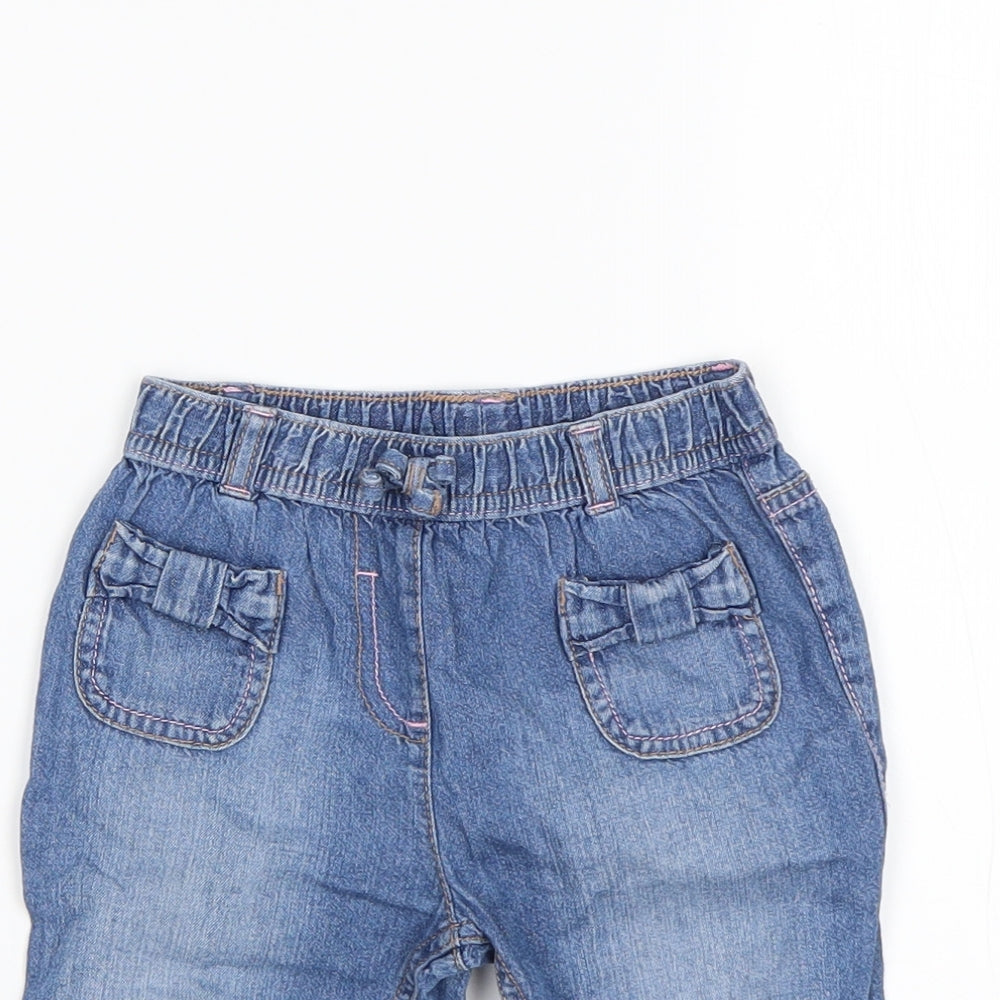 George Girls Blue  Cotton Jogger Jeans Size 18-24 Months