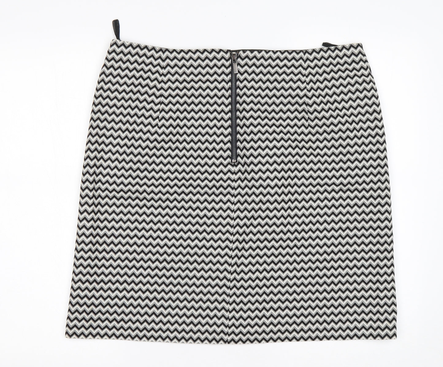 M&S Womens Multicoloured Striped Cotton Straight & Pencil Skirt Size 16