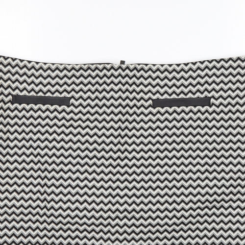 M&S Womens Multicoloured Striped Cotton Straight & Pencil Skirt Size 16