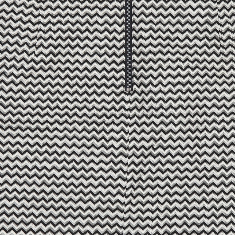M&S Womens Multicoloured Striped Cotton Straight & Pencil Skirt Size 16