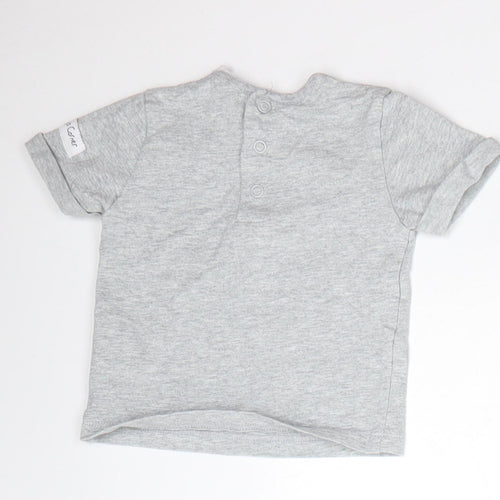 Humprey's Corner Baby Grey  100% Cotton Basic T-Shirt Size 0-3 Months Roll Neck