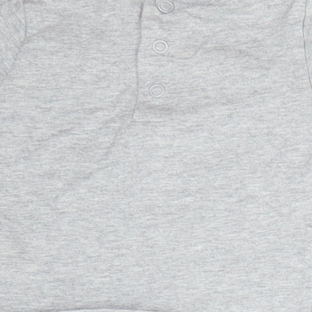 Humprey's Corner Baby Grey  100% Cotton Basic T-Shirt Size 0-3 Months Roll Neck