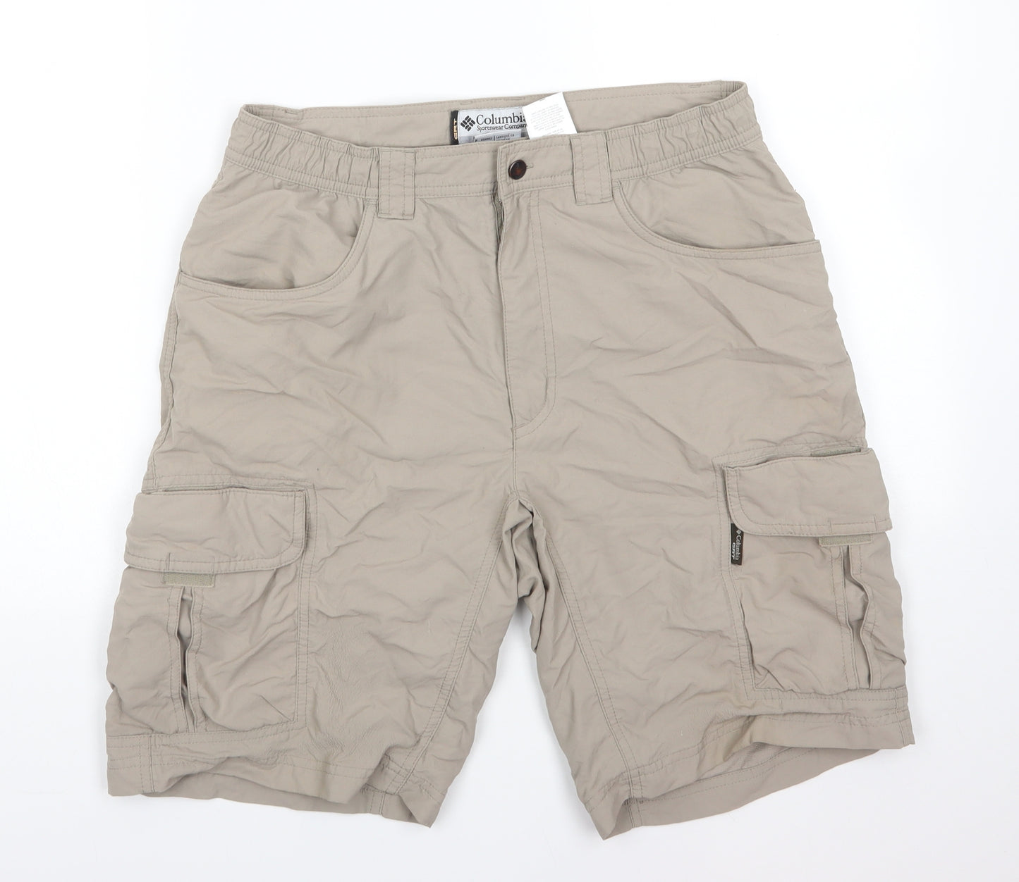 Columbia Mens Beige  Nylon Cargo Shorts Size S  Regular
