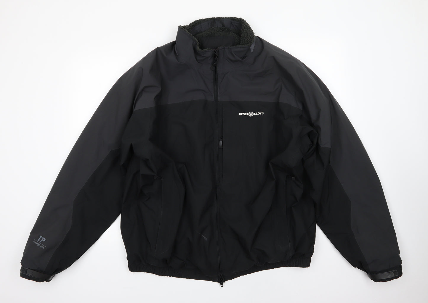 Henri Lloyd Mens Black   Overcoat Coat Size 2XL