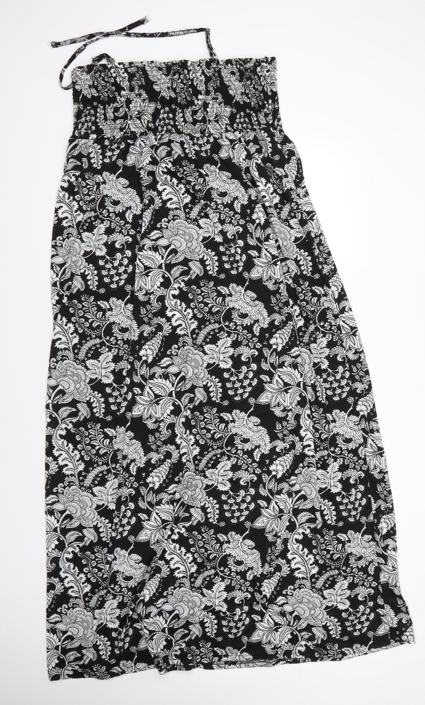 B. You Womens Black Floral Polyester Maxi  Size 20  Halter