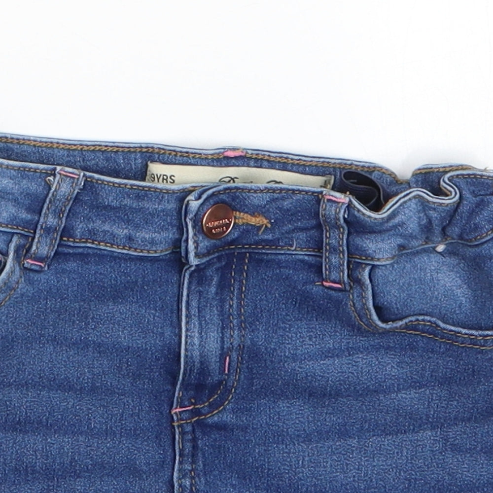 Primark Girls Blue  Cotton Boyfriend Shorts Size 8-9 Years  Regular