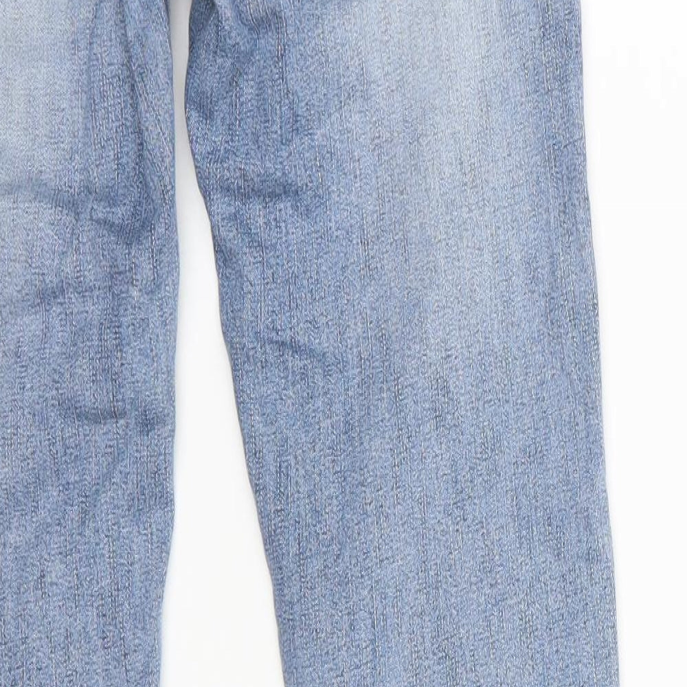 NEXT Womens Blue  Cotton Straight Jeans Size 8 L32 in Regular