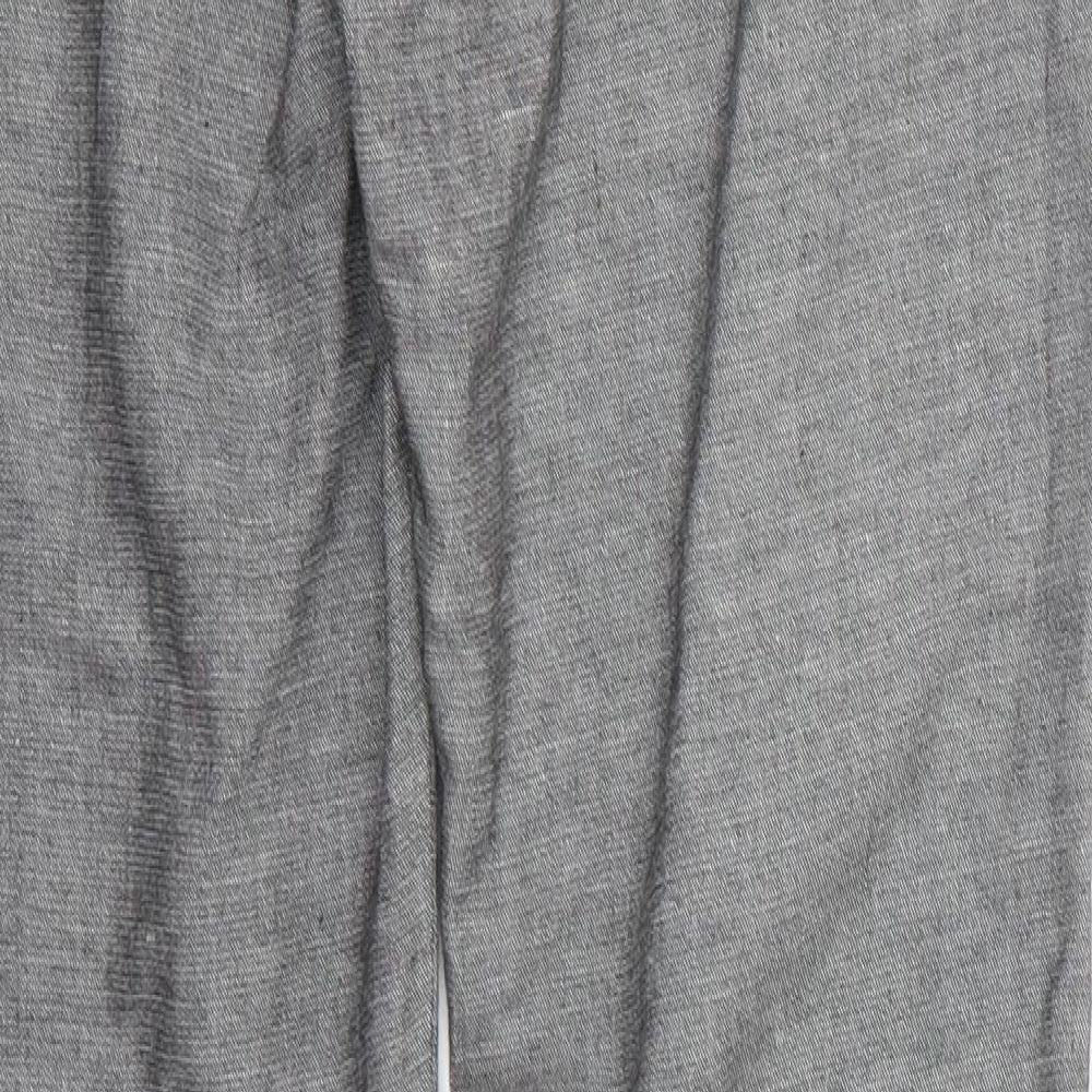 M&S Womens Grey  Viscose Dress Pants Trousers Size 8 L29 in Regular