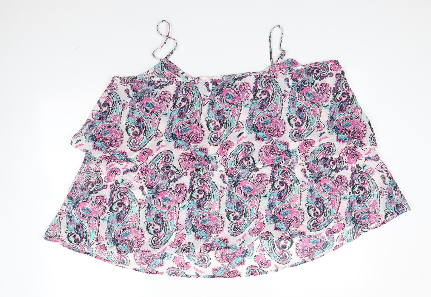 Be YOU Womens Multicoloured Floral Polyester Basic Blouse Size 20 V-Neck