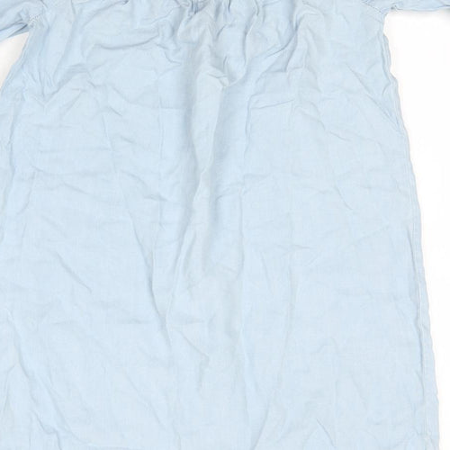 New Look Womens Blue  Lyocell Shirt Dress  Size 6  Off the Shoulder