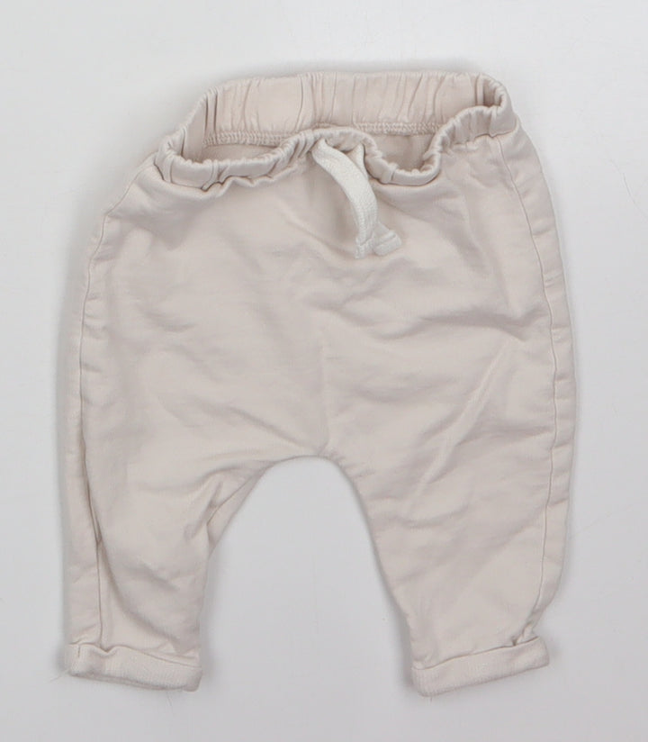 TU Baby Grey  100% Cotton Jogger Trousers Size 0-3 Months