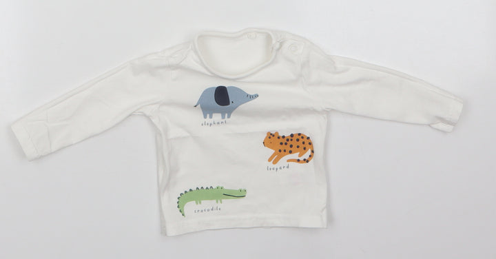 TU Baby Multicoloured  100% Cotton Basic Blouse Size 0-3 Months Round Neck