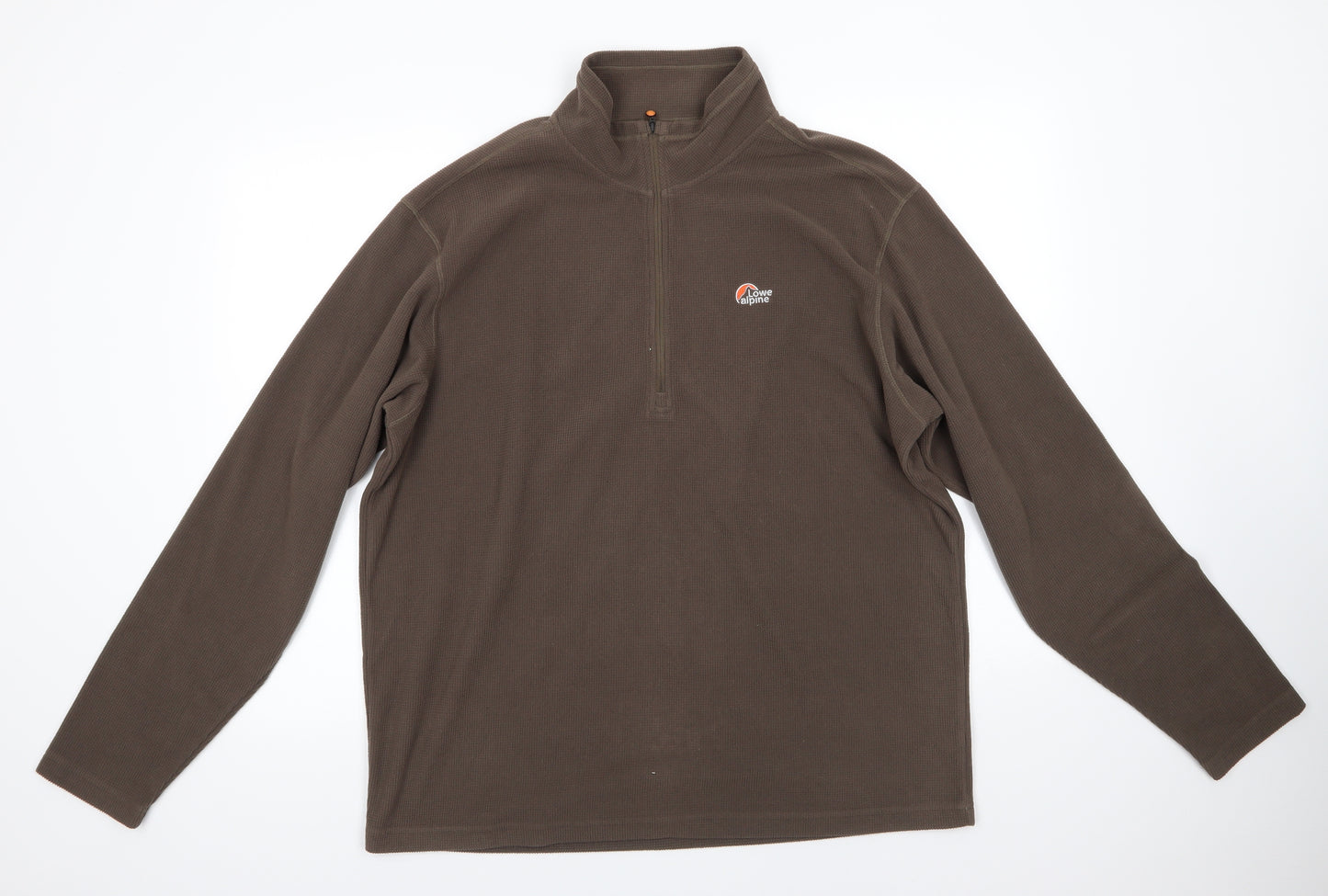 Lowe Alpine Mens Green High Neck  Polyester Pullover Jumper Size L