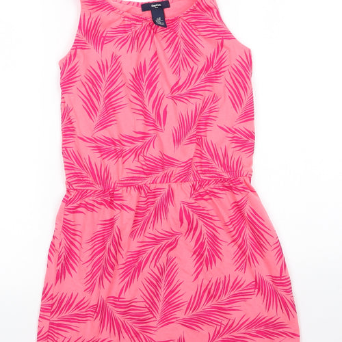 Gap Girls Pink  Cotton A-Line  Size M  Round Neck