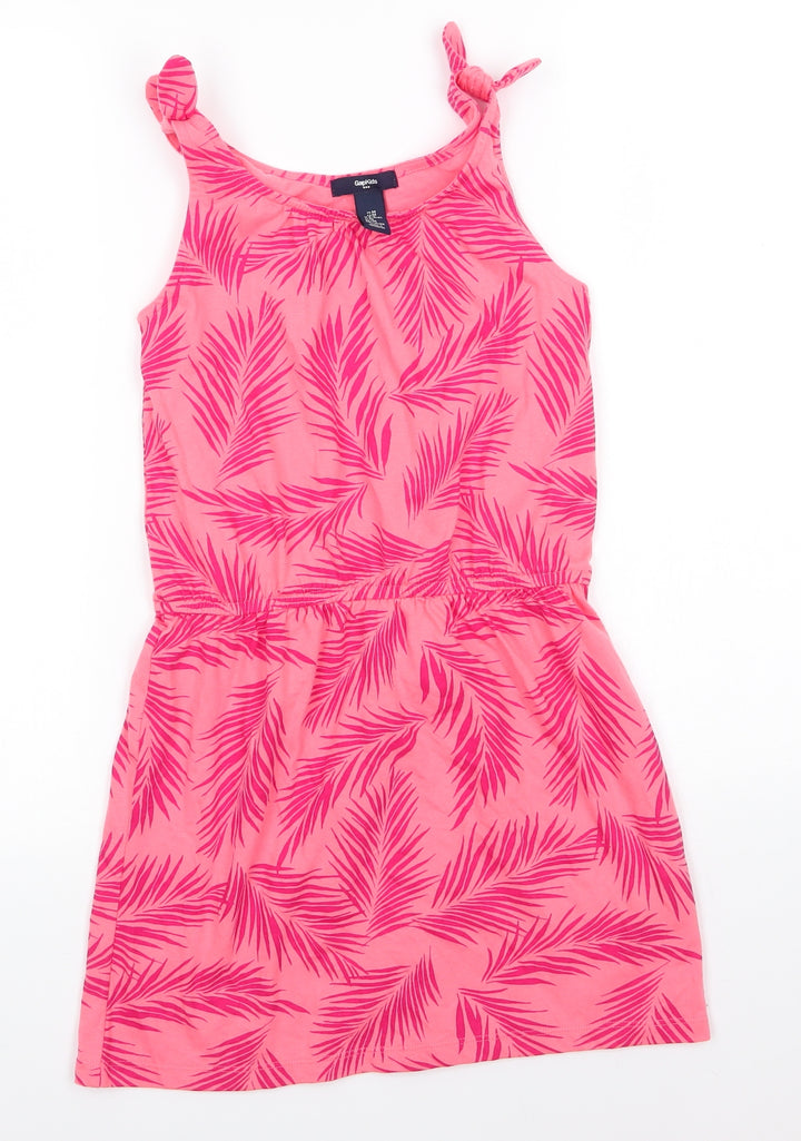 Gap Girls Pink  Cotton A-Line  Size M  Round Neck
