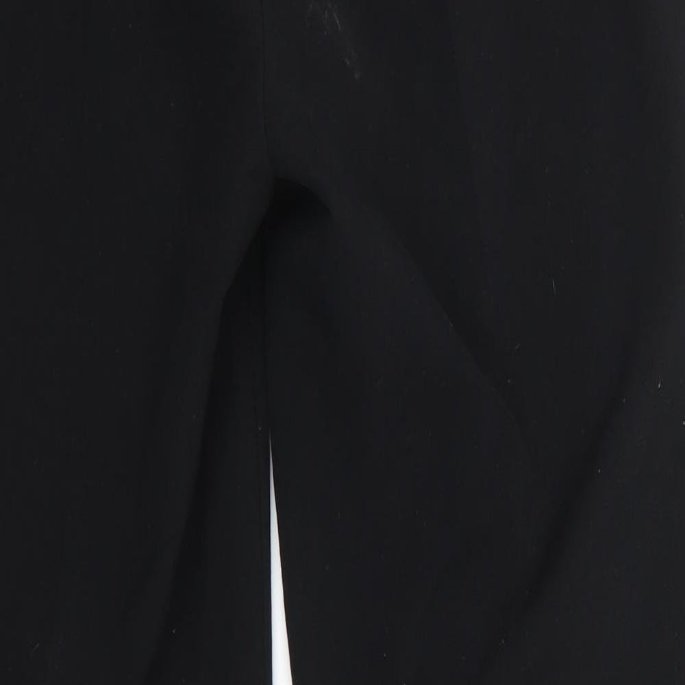 M&S Womens Black  Polyester Dress Pants Trousers Size 14 L28 in Regular