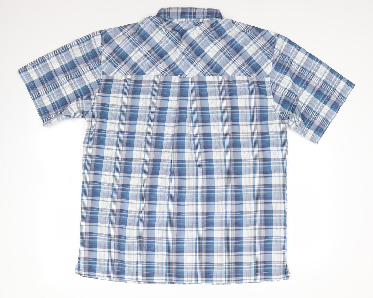 Rohan Mens Blue Check Polyester  Button-Up Size L Collared