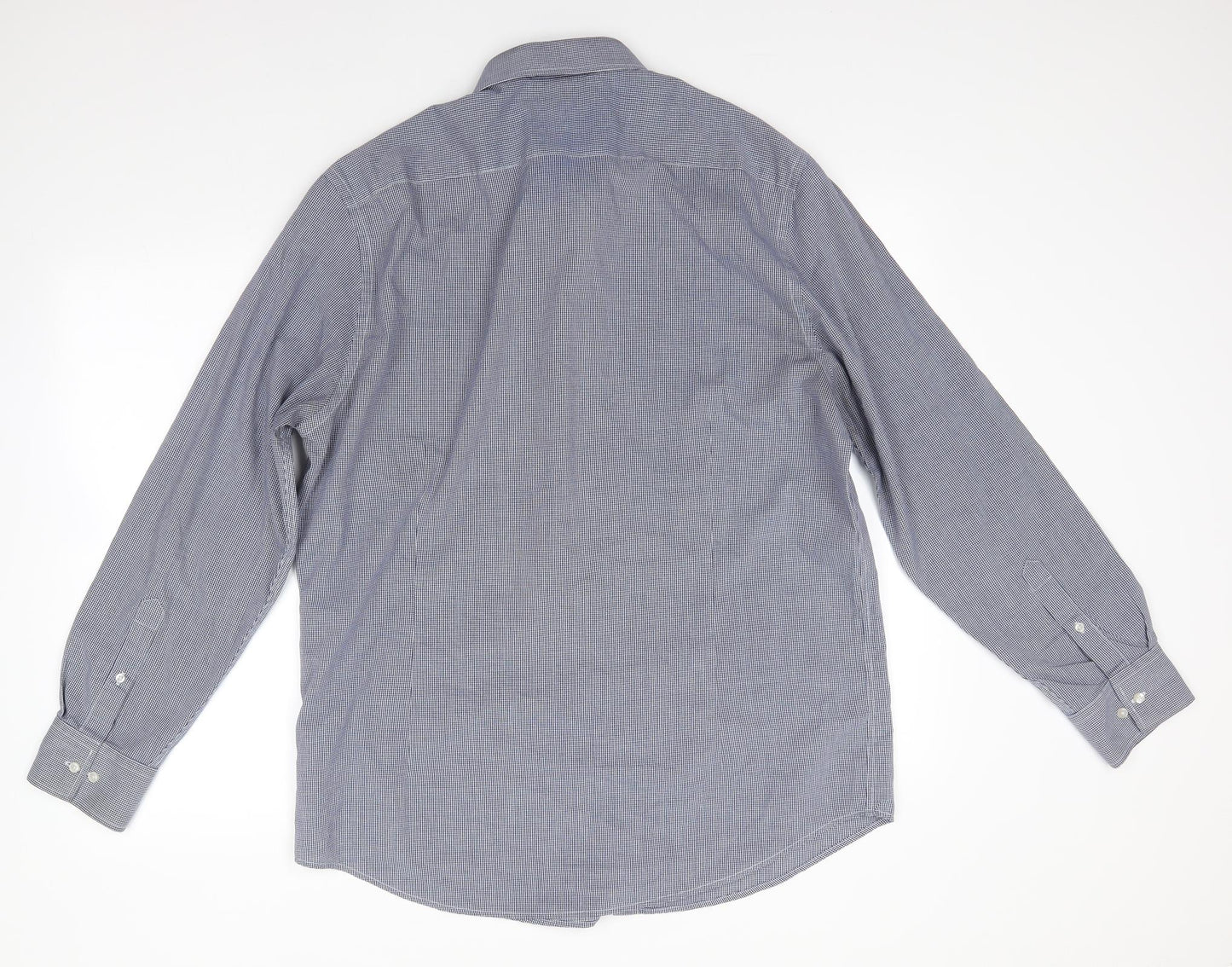 Debenhams Mens Blue  Polyester  Dress Shirt Size 17 Collared