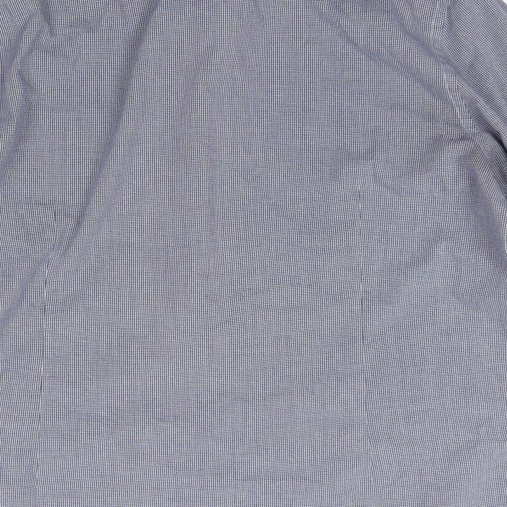 Debenhams Mens Blue  Polyester  Dress Shirt Size 17 Collared