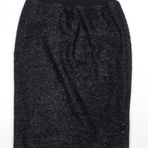 Topshop Womens Blue  Cotton Straight & Pencil Skirt Size 10