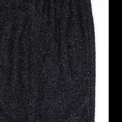 Topshop Womens Blue  Cotton Straight & Pencil Skirt Size 10