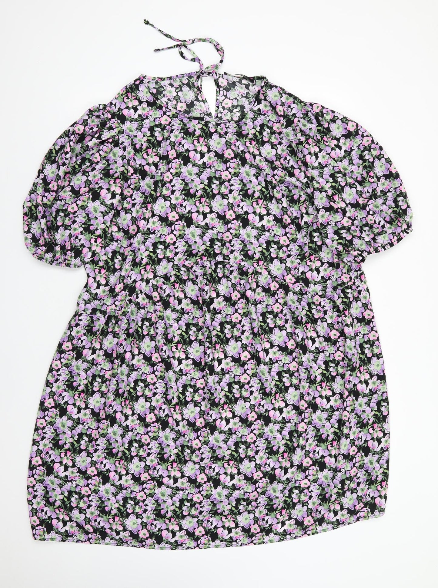 George Womens Multicoloured Floral Polyester A-Line  Size 22  Round Neck