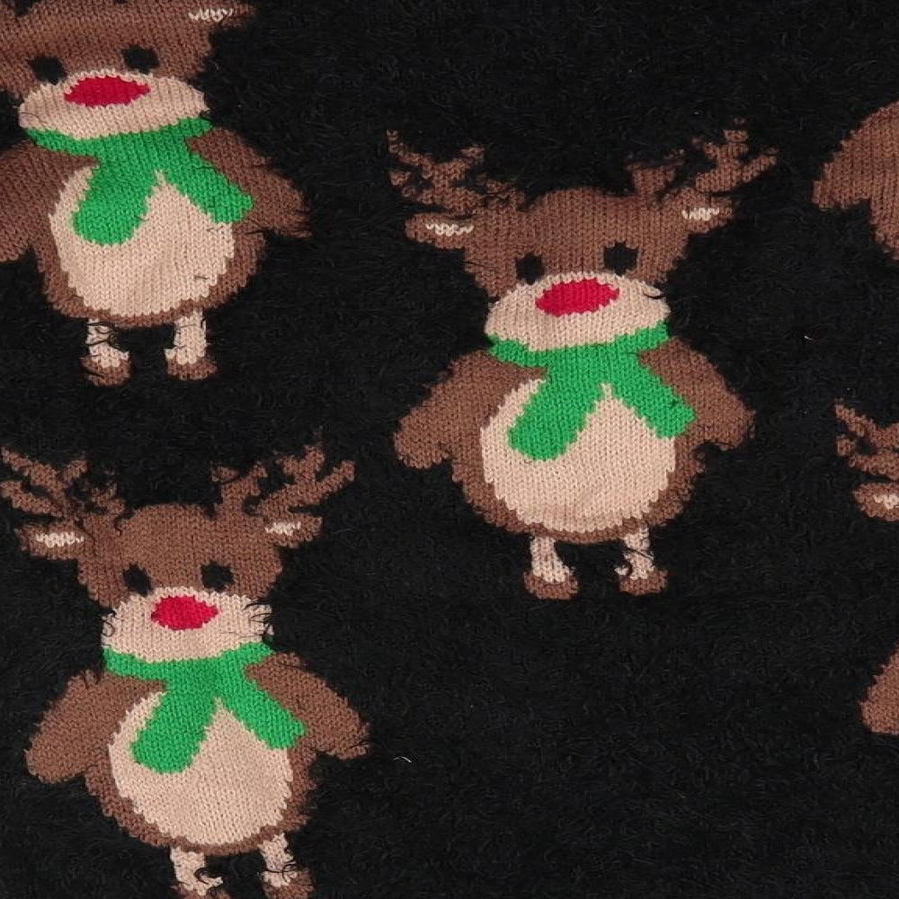 Nutmeg Womens Multicoloured Round Neck  Polyester Pullover Jumper Size 8   - Christmas