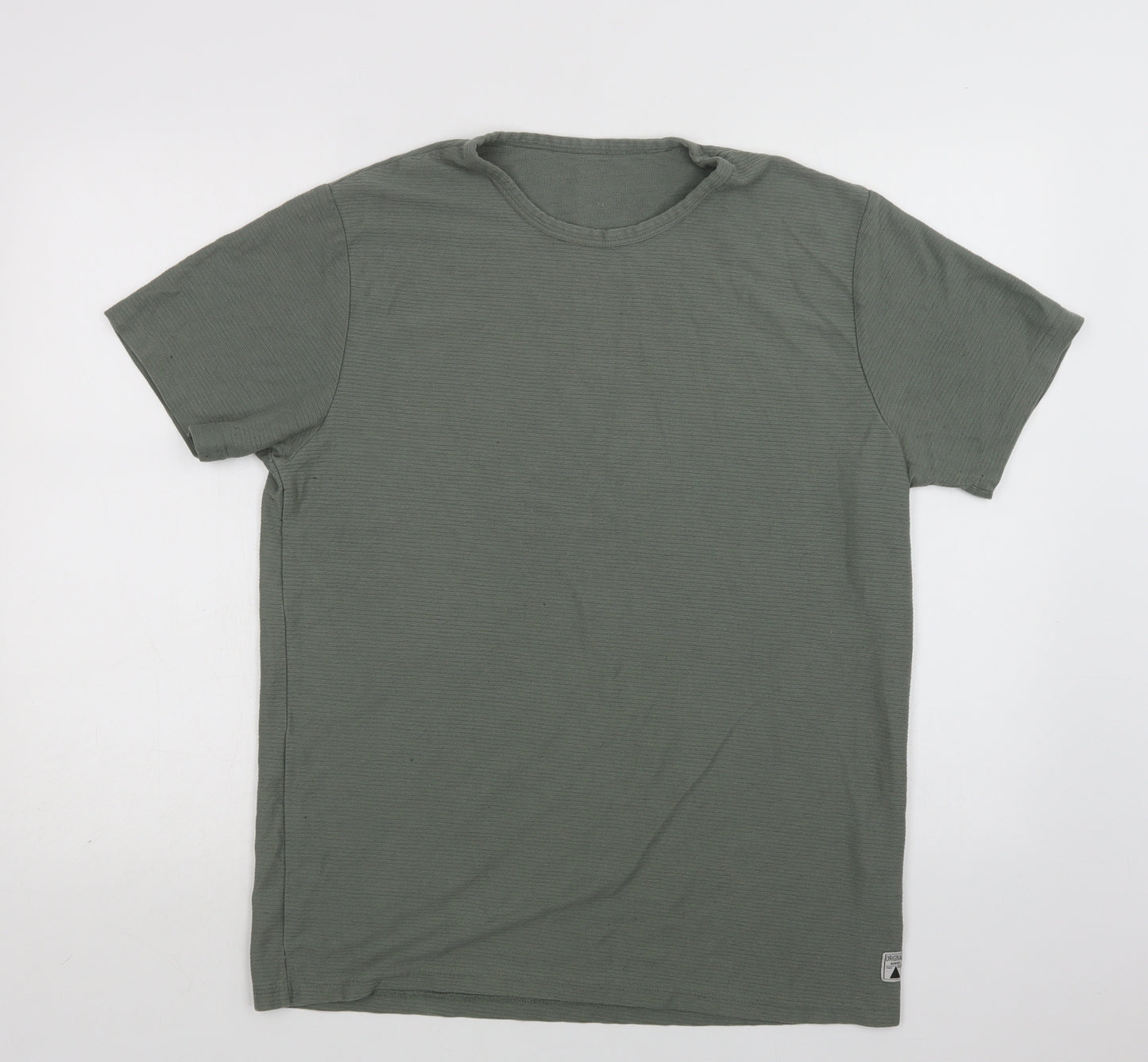 Primark Mens Green  Cotton  T-Shirt Size L Crew Neck