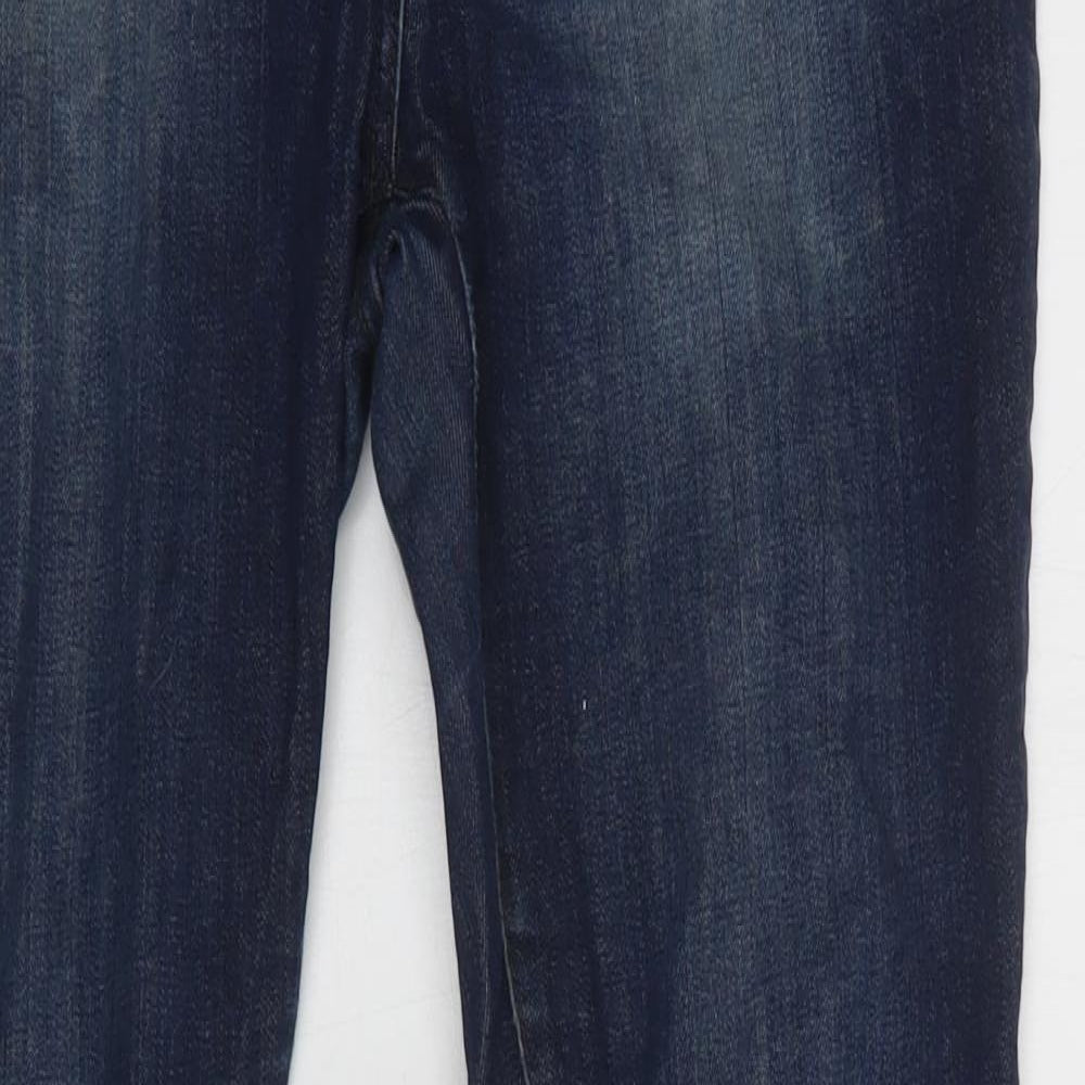 F&F Womens Blue  Cotton Skinny Jeans Size 8 L31 in Regular Button