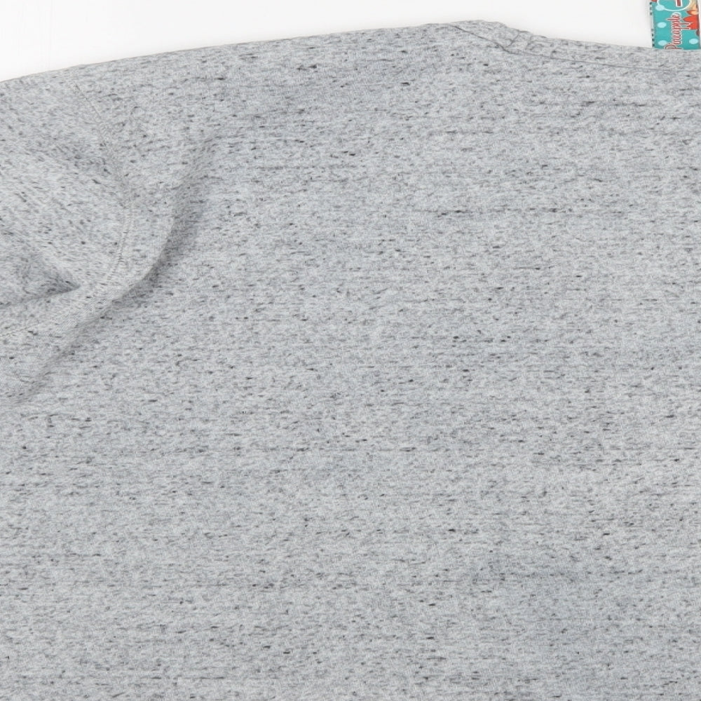 Pink Pineapple Womens Grey  Cotton Pullover Sweatshirt Size L   - Jamaica