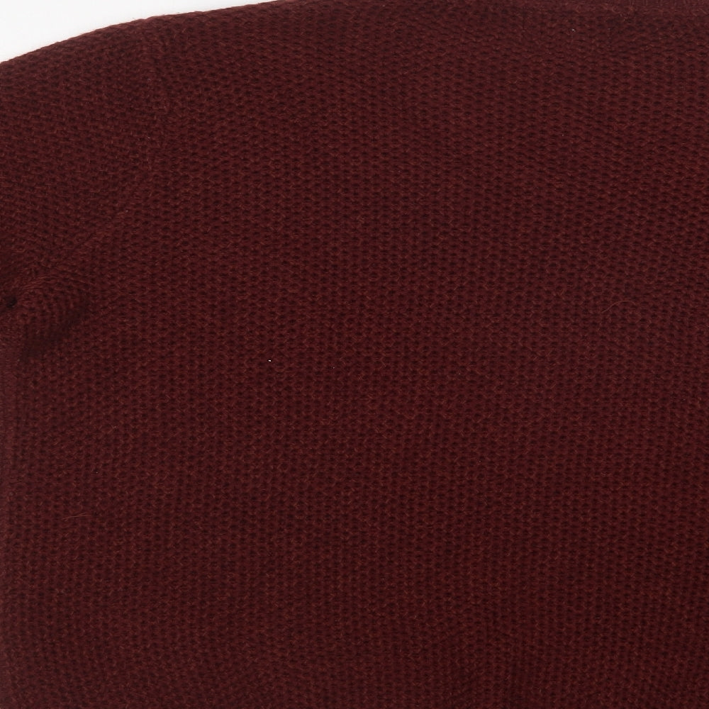 George Mens Red Crew Neck  Acrylic Pullover Jumper Size XL