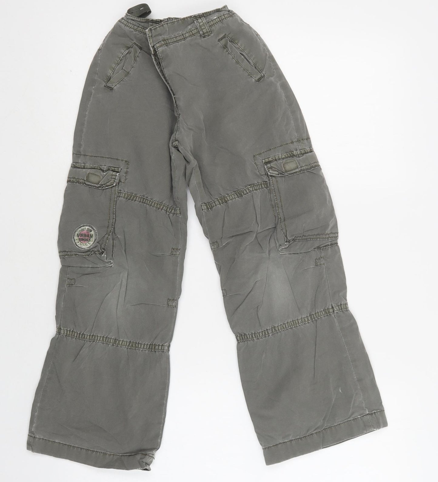 NEXT Girls Green  Cotton Cargo Trousers Size 6 Years  Regular Button