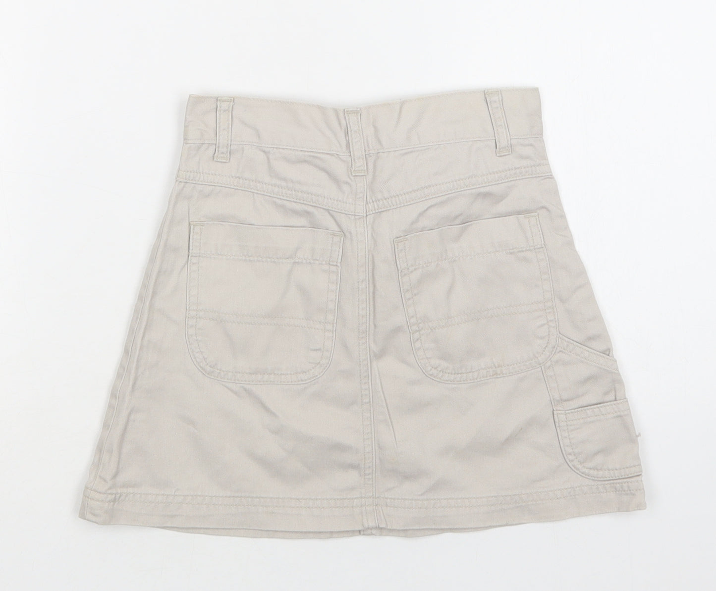 E.A Outerwear For Kids Girls Beige  Cotton Cargo Skirt Size 6-7 Years  Regular Buckle