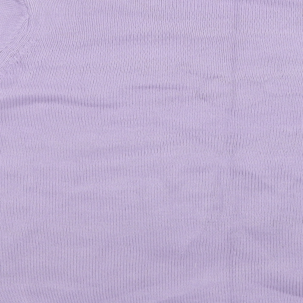 Avenue Womens Purple Crew Neck  Acrylic Pullover Jumper Size M   - Christmas Unicorn