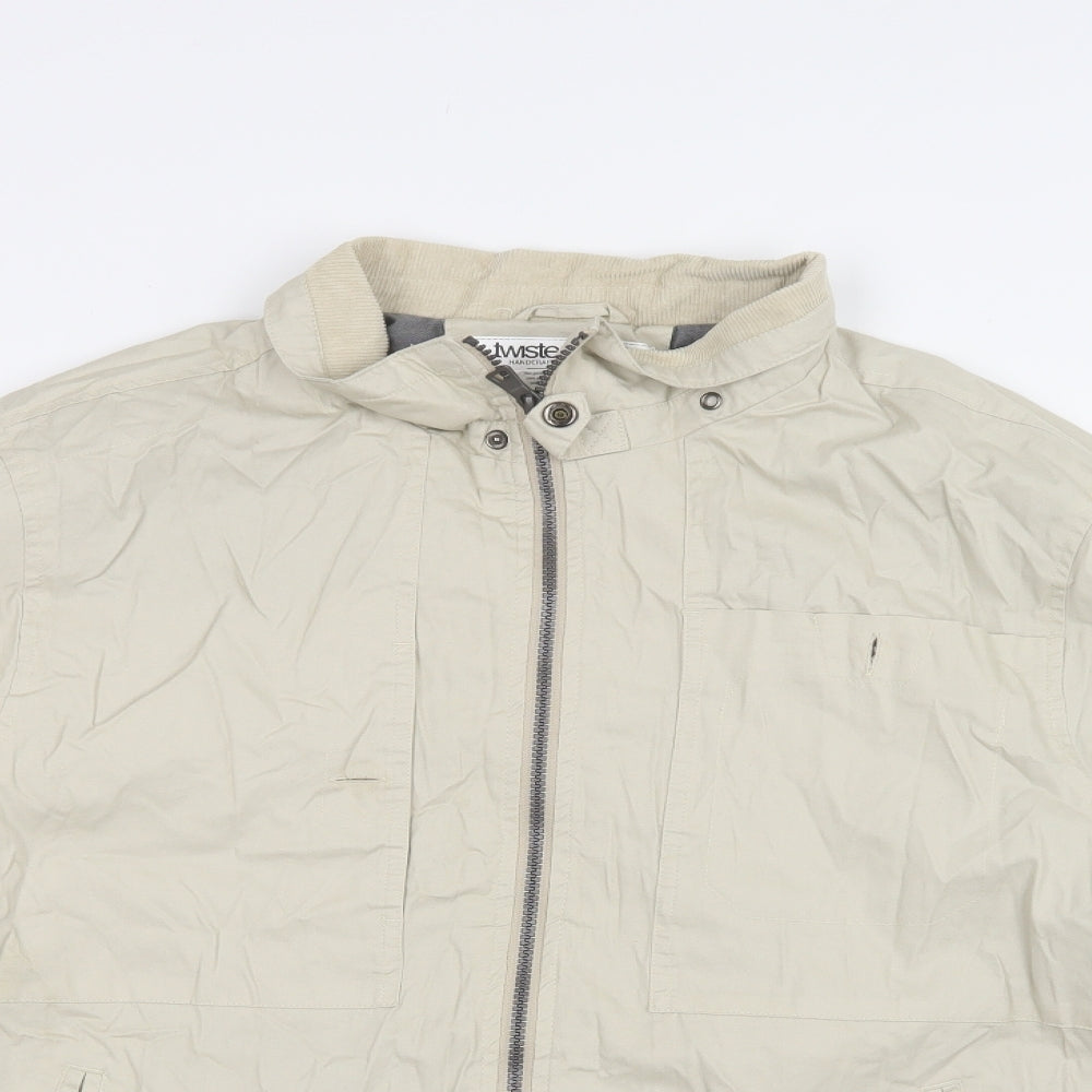 Twisted Soul Mens Beige   Jacket  Size L  Zip