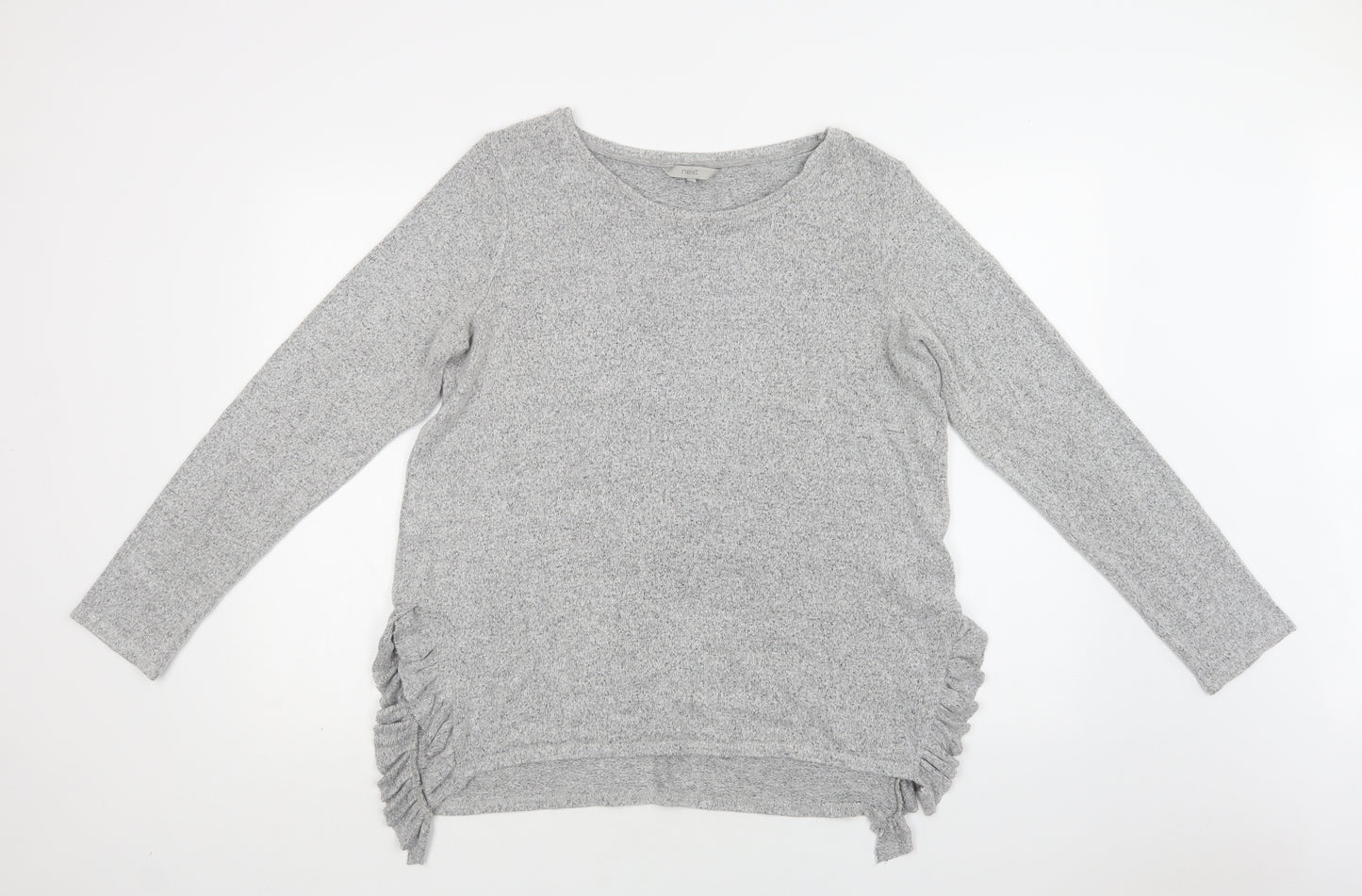 NEXT Womens Grey Crew Neck  Viscose Pullover Jumper Size 14