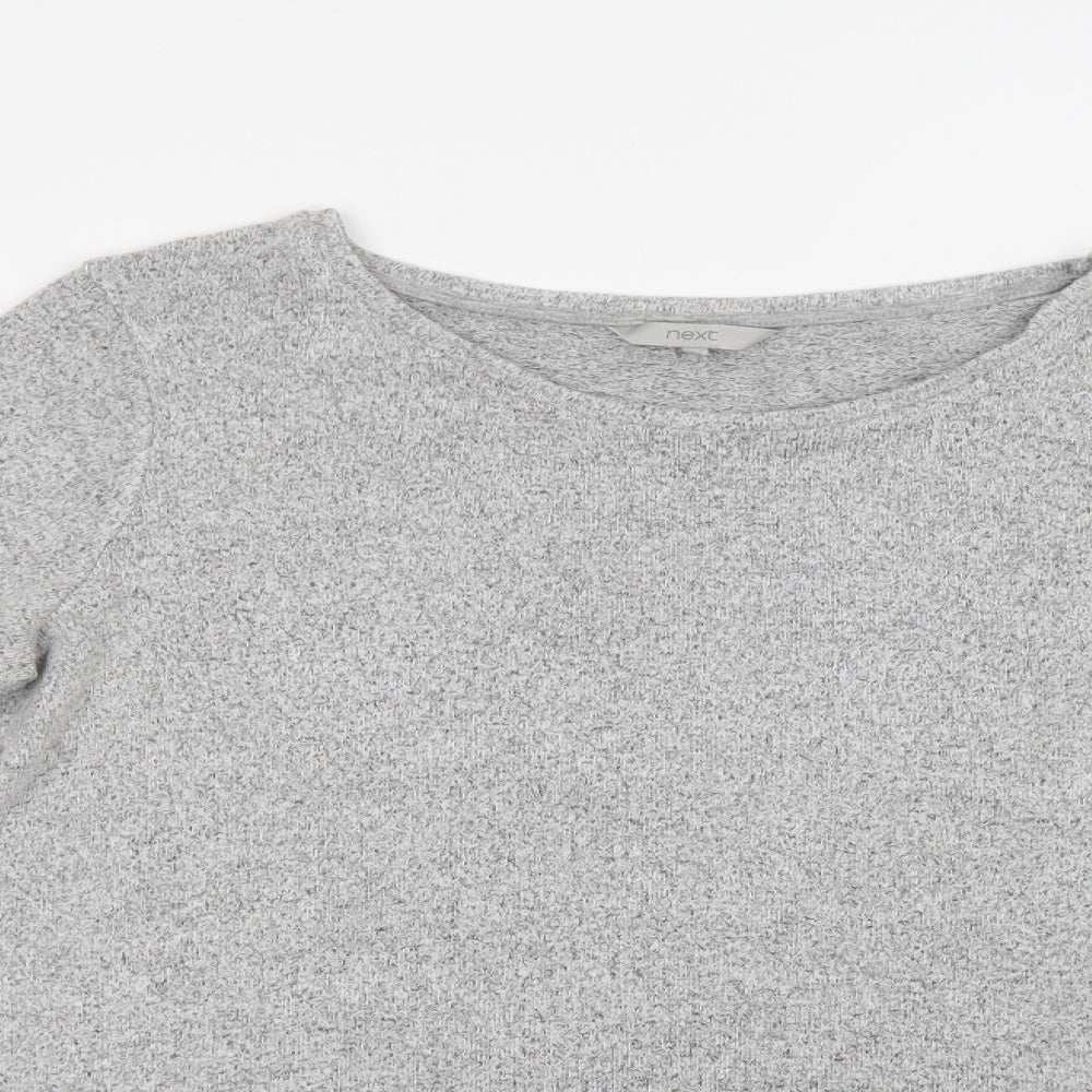 NEXT Womens Grey Crew Neck  Viscose Pullover Jumper Size 14