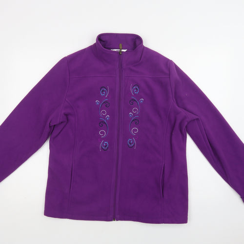 Alia Womens Purple   Windbreaker Jacket Size M  Zip